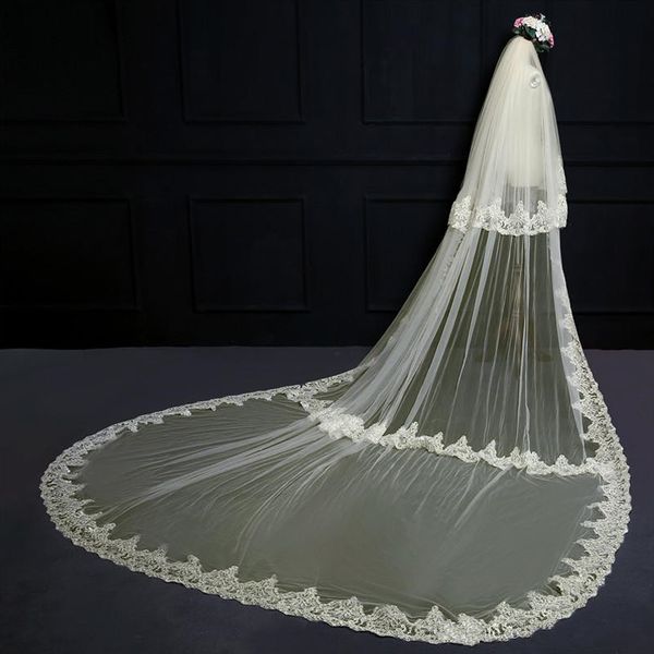charming white 3.8 meters long applique wedding veils bridal accessories veils, Blue;gray
charming white 3.8 meters long applique wedding veils bridal accessories veils, Blue;gray