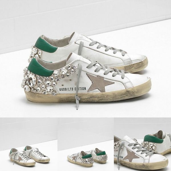 Italy deluxe brand cry tal heel golden uper tar goo e neaker de igner men and women port ca ual hoe flat white do old dirty hoe 
Italy deluxe brand cry tal heel golden uper tar goo e neaker de igner men and women port ca ual hoe flat white do old dirty hoe