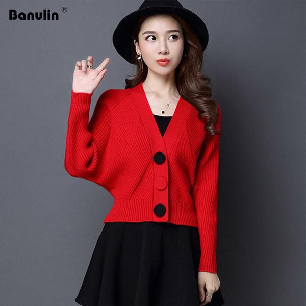 banulin cropped cardigans thicker sweaters with button casual women's bat sleeve knit coat 2019 autumn winter sweater outwear, White;black
banulin cropped cardigans thicker sweaters with button casual women's bat sleeve knit coat 2019 autumn winter sweater outwear, White;black
