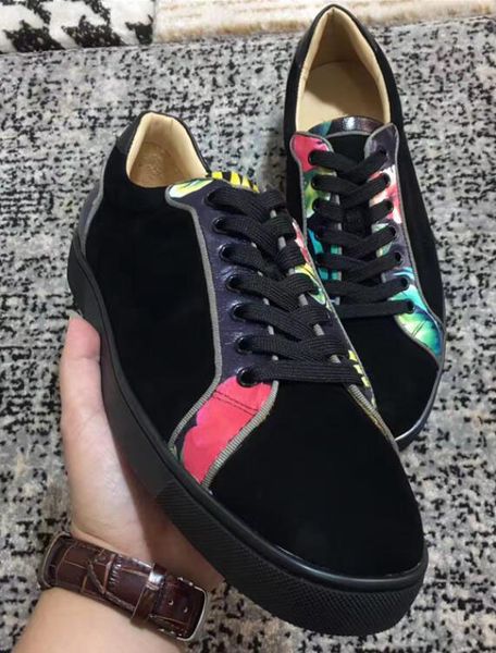luxury spikes sneakers red bottom shoe low cut suede spike shoes for men and women shoes party wedding leather sneaker leisure trainer, Black
luxury spikes sneakers red bottom shoe low cut suede spike shoes for men and women shoes party wedding leather sneaker leisure trainer, Black