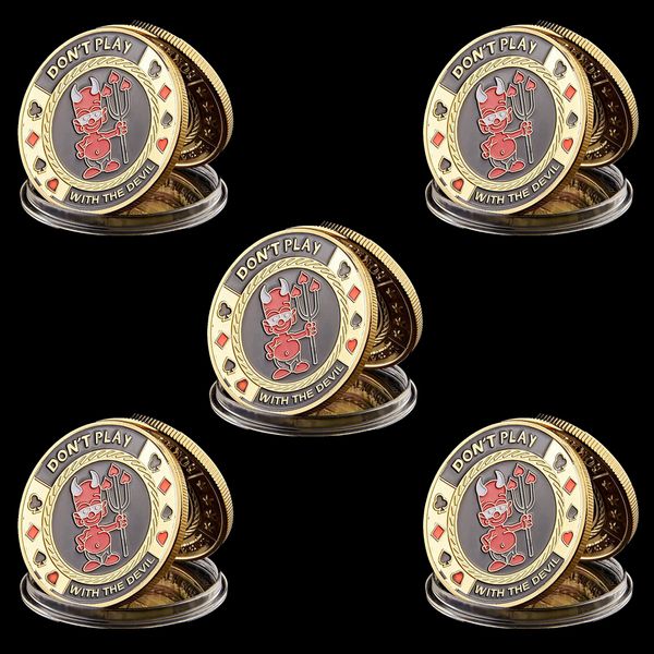 5pcs metal don't play with the devil card poker chips accessories souvenir commemorative coins porker protector
5pcs metal don't play with the devil card poker chips accessories souvenir commemorative coins porker protector