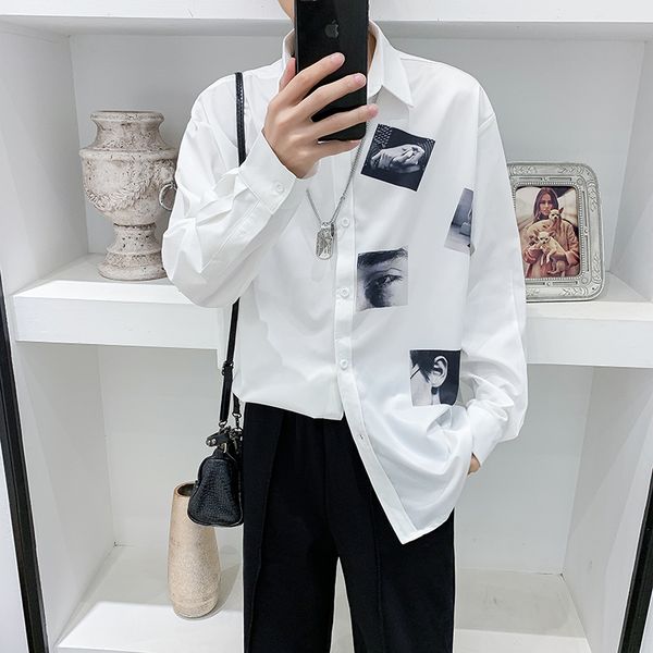 2019 spring and autumn new recommended bf youth men's polyester printing loose fashion casual refreshing shirt white -2xl, White;black
2019 spring and autumn new recommended bf youth men's polyester printing loose fashion casual refreshing shirt white -2xl, White;black