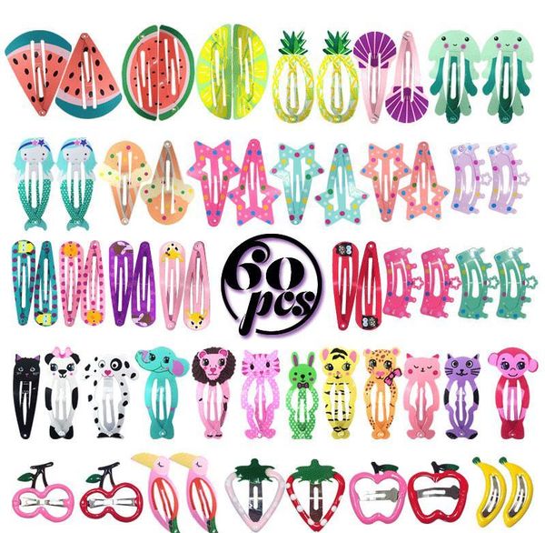 60pcs lot kid cute hair clip cartoon fruit unicorn animal shape baby girls baking paint hairpin barrettes children hair accessaries headwear, Slivery;white
60pcs lot kid cute hair clip cartoon fruit unicorn animal shape baby girls baking paint hairpin barrettes children hair accessaries headwear, Slivery;white