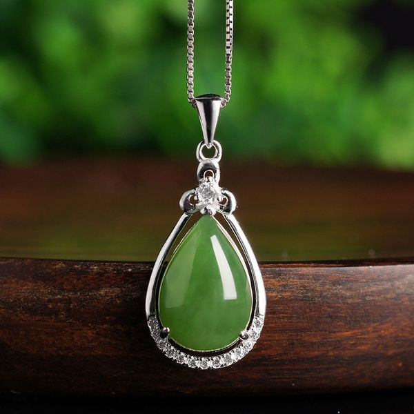 silver hetian jade pendant female manufacturer direct sales certificate natural jade water drop jasper pendant necklace
silver hetian jade pendant female manufacturer direct sales certificate natural jade water drop jasper pendant necklace