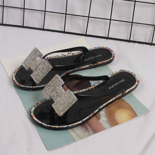 fashion female flip flops summer wild diamonds color flat bottom woman shoes comfortable non-slip wear-resistant women slippers, Black
fashion female flip flops summer wild diamonds color flat bottom woman shoes comfortable non-slip wear-resistant women slippers, Black
