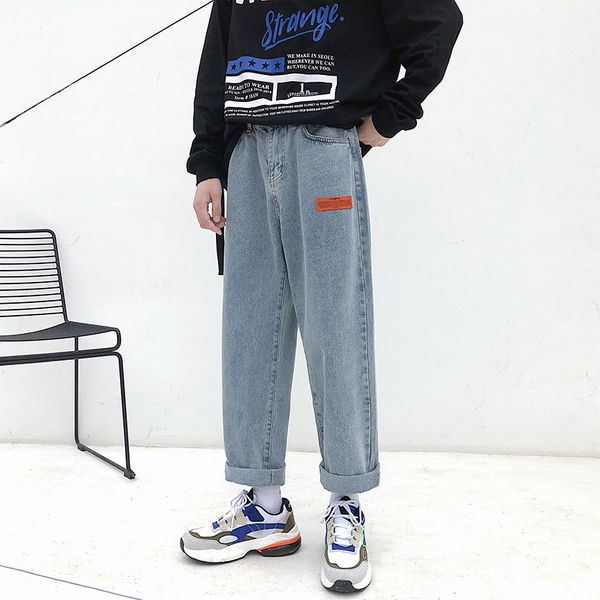 autumn new jeans men fashion washed casual straight denim trousers man streetwear wild hip hop loose jeans to send belt s-2xl, Blue
autumn new jeans men fashion washed casual straight denim trousers man streetwear wild hip hop loose jeans to send belt s-2xl, Blue