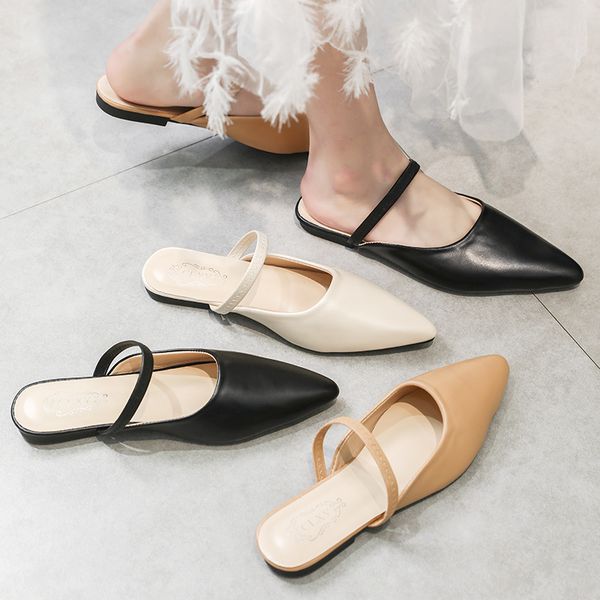 eoeodoit women spring summer mules shoes flat heel slippers pointed toe slip on casual leather sandals lady summer flats, Black
eoeodoit women spring summer mules shoes flat heel slippers pointed toe slip on casual leather sandals lady summer flats, Black