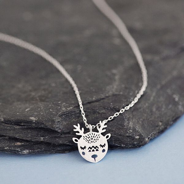 original handmade hollow deer silver necklace jewelry for women cute animal pendant christmas gift clavicle chain
original handmade hollow deer silver necklace jewelry for women cute animal pendant christmas gift clavicle chain