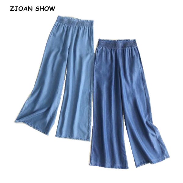 casual hight elastic tencel denim wide leg pants 2018 new woman moustache effect blue casual jeans femme burr hem loose trousers
casual hight elastic tencel denim wide leg pants 2018 new woman moustache effect blue casual jeans femme burr hem loose trousers
