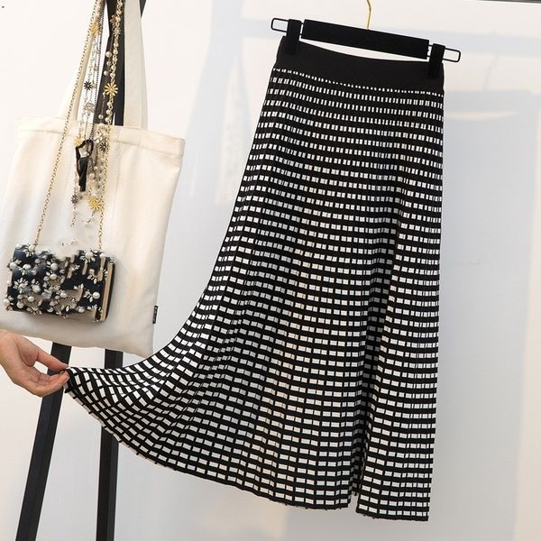 knit skirts large size ladies' fat mm thick grid knitted skirts joker micro fat big tall waist long pleated skirt, Black
knit skirts large size ladies' fat mm thick grid knitted skirts joker micro fat big tall waist long pleated skirt, Black