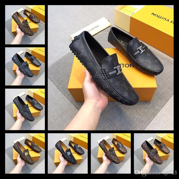 sell black brown casual fashion men shoes genuine leather male shoes men flats for driving