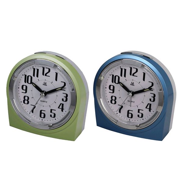 2x ultra quiet alarm clock snooze with night light beside bed travel clock 
2x ultra quiet alarm clock snooze with night light beside bed travel clock