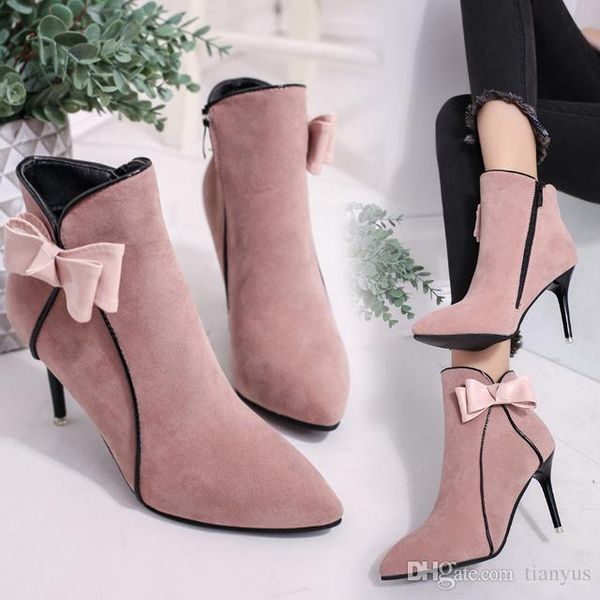 2018 autumn high heel boots shoes woman fashion bow zipper pointed toe ankle boots women shoes thin heel ladies boots l-66, Black
2018 autumn high heel boots shoes woman fashion bow zipper pointed toe ankle boots women shoes thin heel ladies boots l-66, Black