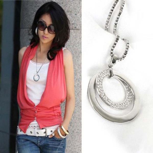 round jewelry accessories long gift fashion anniversary crystal festival charming stylish women necklace, Silver
round jewelry accessories long gift fashion anniversary crystal festival charming stylish women necklace, Silver