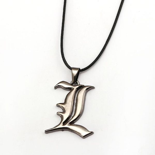 new jewelry anime death note necklace single l logo pendant cosplay choker collar trinket men women gift accessory figure, Silver
new jewelry anime death note necklace single l logo pendant cosplay choker collar trinket men women gift accessory figure, Silver