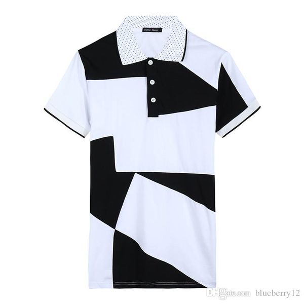 short shirt summer mens shirts black white geometric printed designer slim fit shirts men summer wear, White;black
short shirt summer mens shirts black white geometric printed designer slim fit shirts men summer wear, White;black