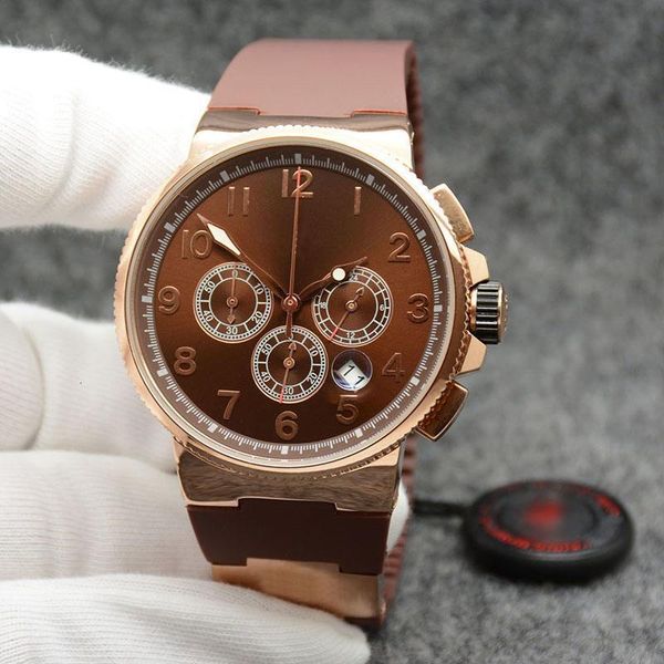 2020 ingeniously maxi marine executive dual time ceramic bezel un -150 quartz movement brown rubber strap man watch wristwatches mens watch, Slivery;brown
2020 ingeniously maxi marine executive dual time ceramic bezel un -150 quartz movement brown rubber strap man watch wristwatches mens watch, Slivery;brown