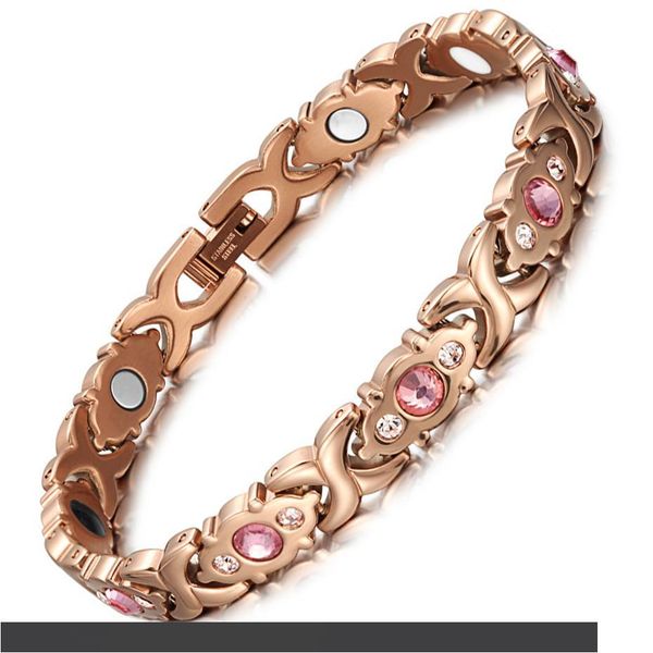 pink crystal gem bracelet magnetic health bio energy bracelets rose gold fashion jewelry christmas gifts for women lady, Golden;silver
pink crystal gem bracelet magnetic health bio energy bracelets rose gold fashion jewelry christmas gifts for women lady, Golden;silver
