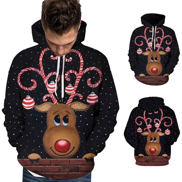 christmas women men couples print long sleeve hoodie sweatshirt pullover, White;black
christmas women men couples print long sleeve hoodie sweatshirt pullover, White;black