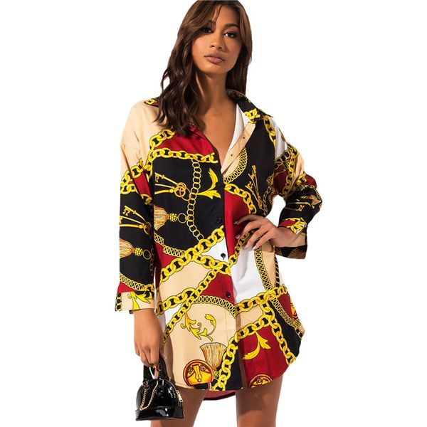 chain print womens casual dresses fashion loose single breasted womens shirt dresses designer digital print females clothing, Black;gray
chain print womens casual dresses fashion loose single breasted womens shirt dresses designer digital print females clothing, Black;gray
