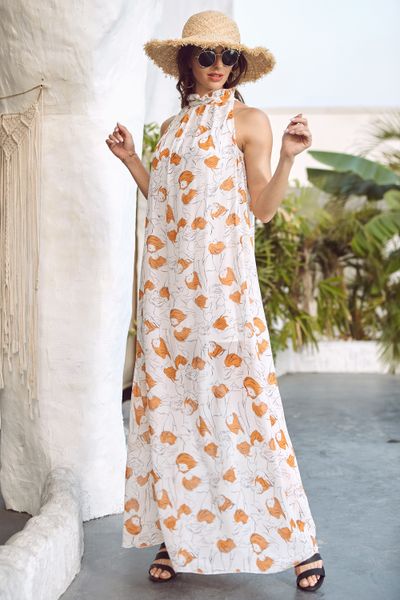 ultra-long skirt hem waves, orange lion sun casual dress, the perfect choice for a holiday party, Black;gray
ultra-long skirt hem waves, orange lion sun casual dress, the perfect choice for a holiday party, Black;gray
