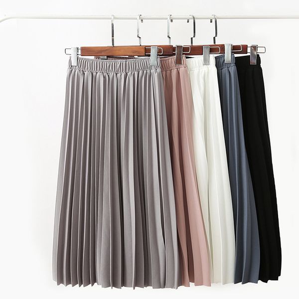 2019 spring summer women high waist skirt solid color pleated skirt women causal midi skirts, Black
2019 spring summer women high waist skirt solid color pleated skirt women causal midi skirts, Black