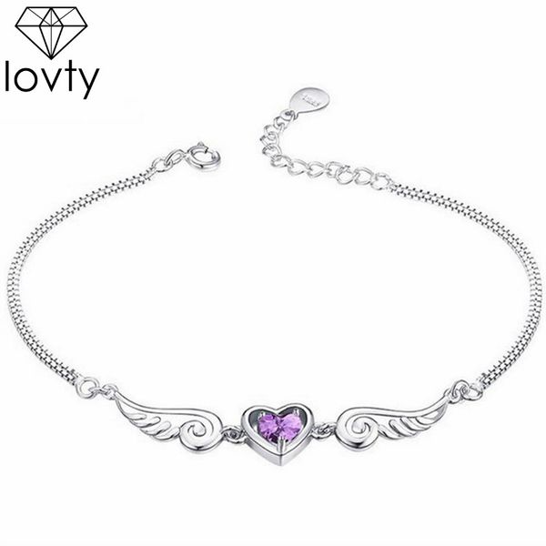 lovty heart wing bracelet 925 silver simple women bracelets & bangles female jewelry valentine's day gift for her, Black
lovty heart wing bracelet 925 silver simple women bracelets & bangles female jewelry valentine's day gift for her, Black