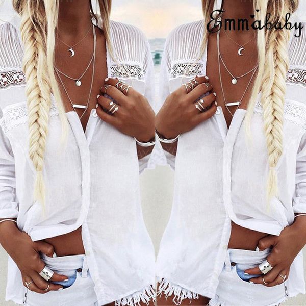 2018. женская одежда полиэстер блуза lace crochet женские рубашки женские blusas топы блузки рубашки топы slim fit, White
2018. женская одежда полиэстер блуза lace crochet женские рубашки женские blusas топы блузки рубашки топы slim fit, White