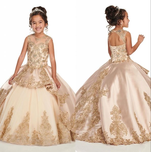 gold applique lace champagne girls pageant dresses 2020 cap sleeve jewel beaded crystal first communion flower girls dress bc2500, White;red
gold applique lace champagne girls pageant dresses 2020 cap sleeve jewel beaded crystal first communion flower girls dress bc2500, White;red
