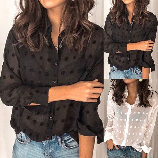 litthing women shirt fashion ladies mesh transparent dot and blouses spring long sleeve 2019 streetwear, White
litthing women shirt fashion ladies mesh transparent dot and blouses spring long sleeve 2019 streetwear, White