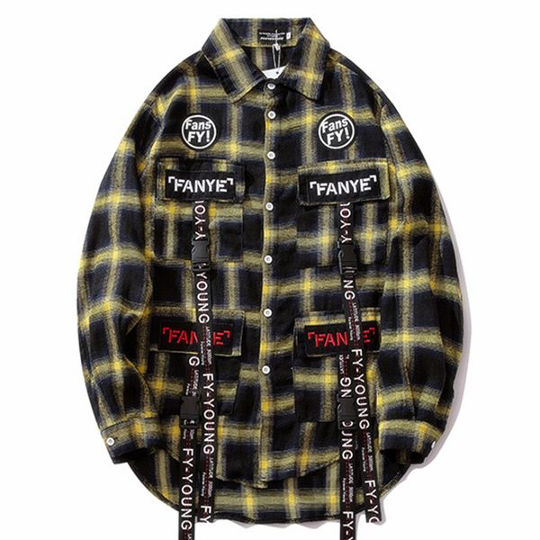 ins autumn and winter hip hop trend letter print streamer pocket couple plaid long sleeve shirt men and women shirt jacket, White;black
ins autumn and winter hip hop trend letter print streamer pocket couple plaid long sleeve shirt men and women shirt jacket, White;black