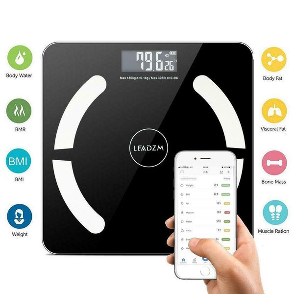 396lb/180kg bluetooth weight scale smart body fat electronic scales bathroom scales floor bmi digital fitness scale great deal
396lb/180kg bluetooth weight scale smart body fat electronic scales bathroom scales floor bmi digital fitness scale great deal