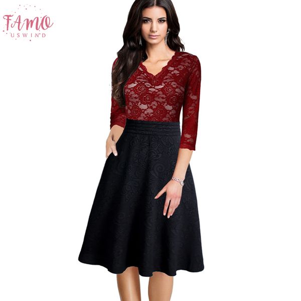 womens vintage elegant see through flower lace dobby ruched pockets vestidos pinup business party flare a line v neck dress 396, Black;gray
womens vintage elegant see through flower lace dobby ruched pockets vestidos pinup business party flare a line v neck dress 396, Black;gray