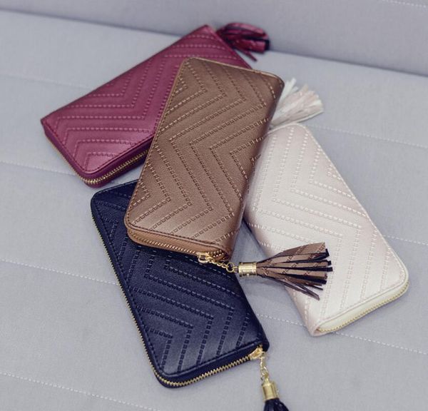designer women wallet sewing thread pu face long style lady zipper tassel wallet handbag fashion tassel zipper style lady portable wallets/2, Red;black
designer women wallet sewing thread pu face long style lady zipper tassel wallet handbag fashion tassel zipper style lady portable wallets/2, Red;black