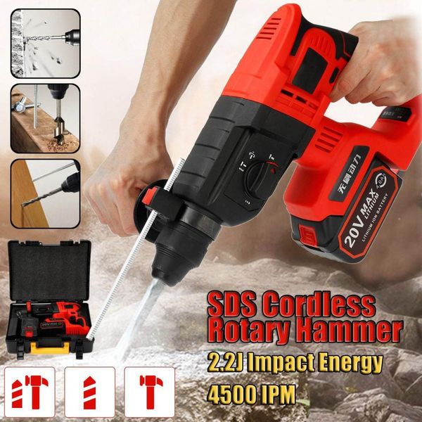 rechargeable multi-function electric cordless hammer 4ah 20v impact electric drill screwdriver sds tool 1/2 li-battery
rechargeable multi-function electric cordless hammer 4ah 20v impact electric drill screwdriver sds tool 1/2 li-battery