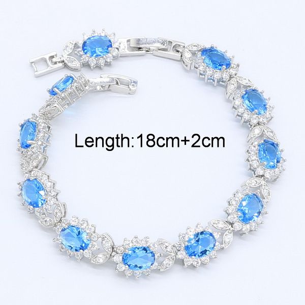 light blue white zircon 925 silver bridal jewelry set for women bracelet earrings necklace pendant ring birthday gift, Slivery;golden
light blue white zircon 925 silver bridal jewelry set for women bracelet earrings necklace pendant ring birthday gift, Slivery;golden