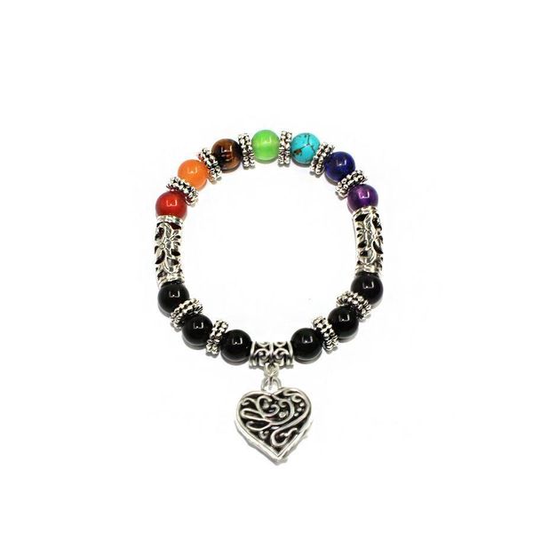 8mm colour natural stone bracelet head young stone yoga buddhism seven chakra peach heart bracelet woman, Black
8mm colour natural stone bracelet head young stone yoga buddhism seven chakra peach heart bracelet woman, Black