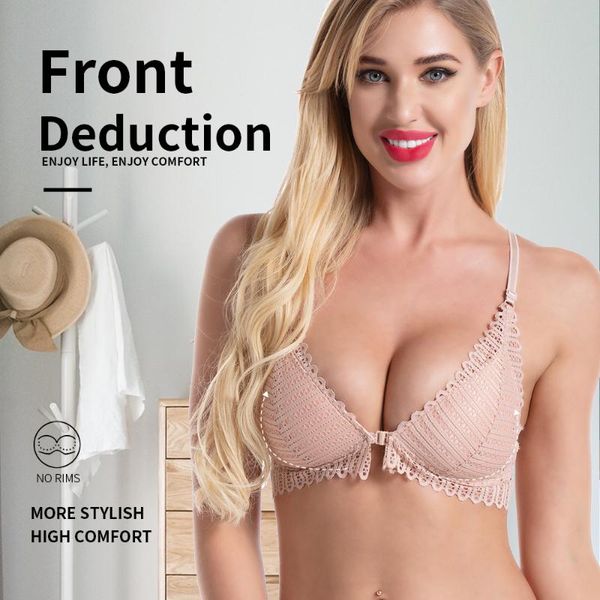 3 pcs lace bra wireless front closure bras lingerie comfort push up bra plus size backless bralette for women underwear bh, Red;black
3 pcs lace bra wireless front closure bras lingerie comfort push up bra plus size backless bralette for women underwear bh, Red;black