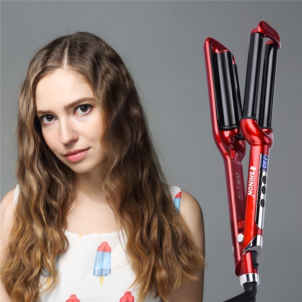 220-240v triple barrel electric hair curler ceramic styler hair waver professional hair curling iron styling tool lcd display 31
220-240v triple barrel electric hair curler ceramic styler hair waver professional hair curling iron styling tool lcd display 31