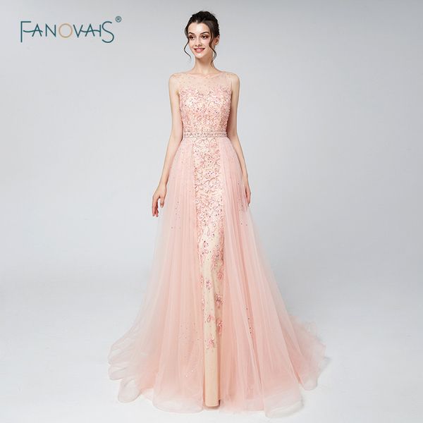 in stock mermaid evening dresses long sleeveless scoop tulle crystal beaded blush prom dress 2019 vestido de festa longo, White;black
in stock mermaid evening dresses long sleeveless scoop tulle crystal beaded blush prom dress 2019 vestido de festa longo, White;black