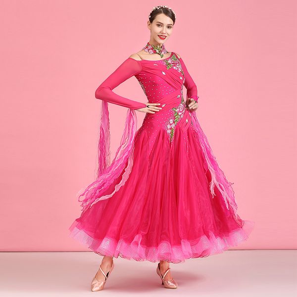 elegant ballroom dance competition dresses women waltz standard dance foxtrot performance clothing ladies tango outfit dc3555, Black;red
elegant ballroom dance competition dresses women waltz standard dance foxtrot performance clothing ladies tango outfit dc3555, Black;red