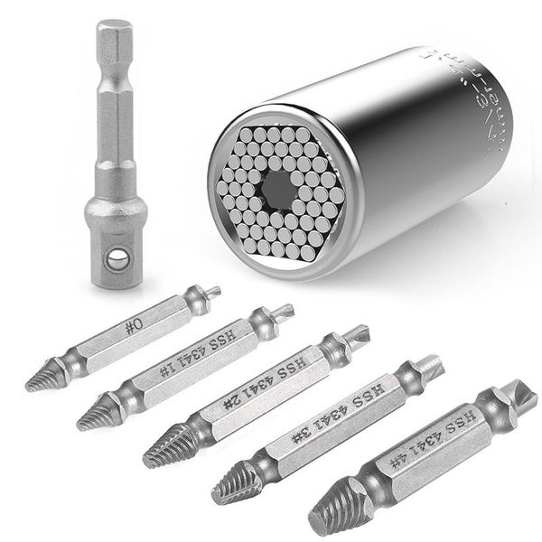 universal socket damaged screw extractor set, multi-function 7mm-19mm universal socket adapter wrench with 5 pcs damaged screw r
universal socket damaged screw extractor set, multi-function 7mm-19mm universal socket adapter wrench with 5 pcs damaged screw r