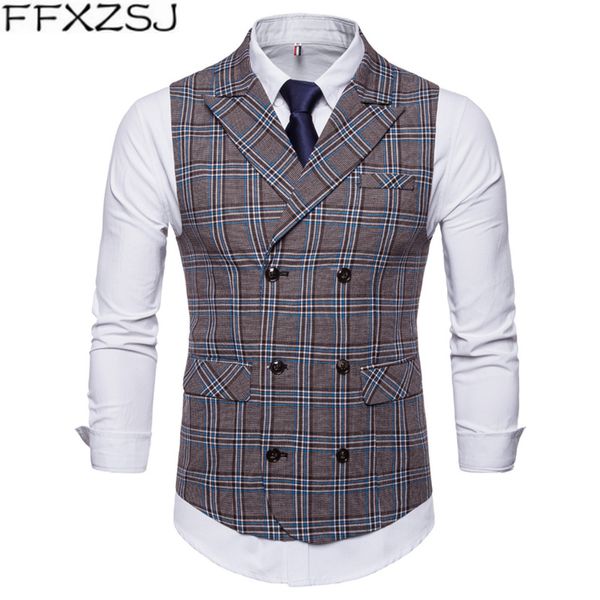men's vests ffxzsj 2021 business casual vest plaid large size jacket sleeveless style slim fit, Black;white
men's vests ffxzsj 2021 business casual vest plaid large size jacket sleeveless style slim fit, Black;white