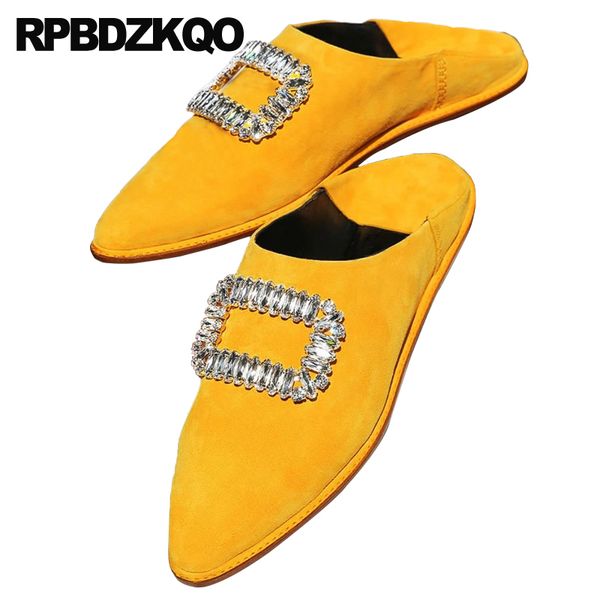 brand sandals crystal women diamond rhinestone pointed toe suede mules ladies beautiful flats shoes 2019 yellow slippers slides, Black
brand sandals crystal women diamond rhinestone pointed toe suede mules ladies beautiful flats shoes 2019 yellow slippers slides, Black