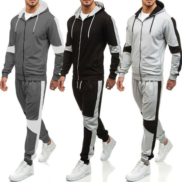 fashion-3 colors men's sport slim tracksuit zipper jacket+jogging pant athletic apparel suit 2pcs 57482873073114, Black;red
fashion-3 colors men's sport slim tracksuit zipper jacket+jogging pant athletic apparel suit 2pcs 57482873073114, Black;red