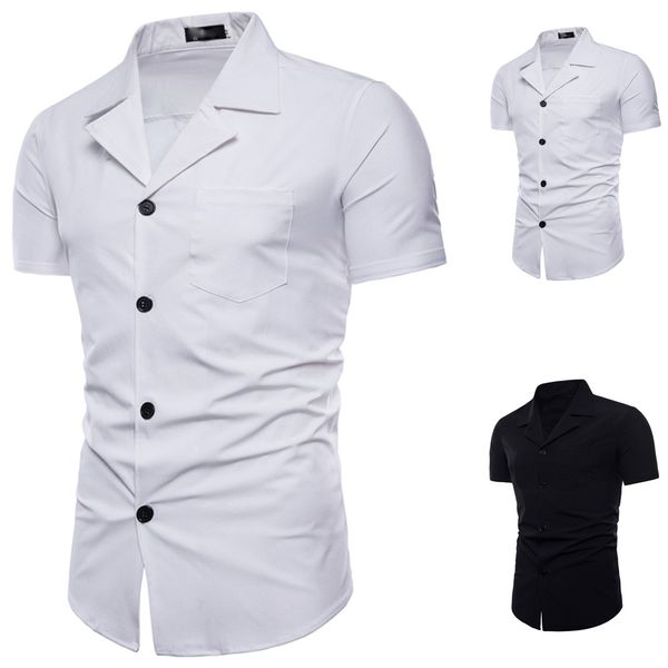 jaycosin shirt personality fashion men's suit collar fashion slim short-sleeved shirt men's business casual suit shirt, White;black
jaycosin shirt personality fashion men's suit collar fashion slim short-sleeved shirt men's business casual suit shirt, White;black