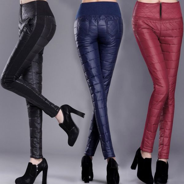 women high waist down pants winter thicken down pants elasticity warm trousers double-sided cotton aic88, Black;white
women high waist down pants winter thicken down pants elasticity warm trousers double-sided cotton aic88, Black;white