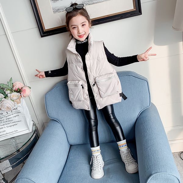 girls vest thickening autumn and winter new style in the big children in the long section of girls solid color cotton vest tide, Blue
girls vest thickening autumn and winter new style in the big children in the long section of girls solid color cotton vest tide, Blue