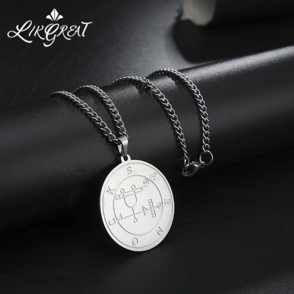 likgreat stainless steel pendant necklace for men mighty marquis sabnock lesser key of solomon kabbalah talisman vintage jewelry, Silver
likgreat stainless steel pendant necklace for men mighty marquis sabnock lesser key of solomon kabbalah talisman vintage jewelry, Silver