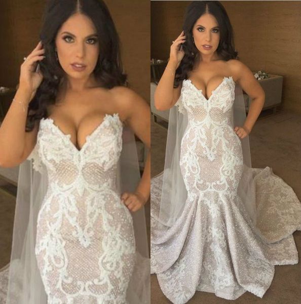 2019 bling mermaid wedding dresses sweetheart neck sequined lace bridal gown vestidos saudi arabic luxury wedding dress plus size, White
2019 bling mermaid wedding dresses sweetheart neck sequined lace bridal gown vestidos saudi arabic luxury wedding dress plus size, White